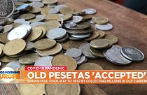 Various Spanish Peseta coins