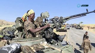 Etiyopya'nın Amhara ve Tigray bölgelerine yakın noktada konuşlanan ordu güçleri