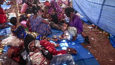 لاجئون إثيوبيون  فروا من القتال في إقليم تيغراي 