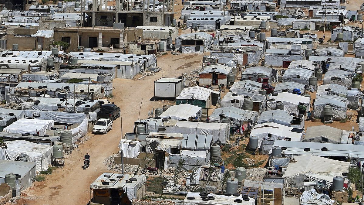 مخيم للاجئين في عرسال اللبنانية 