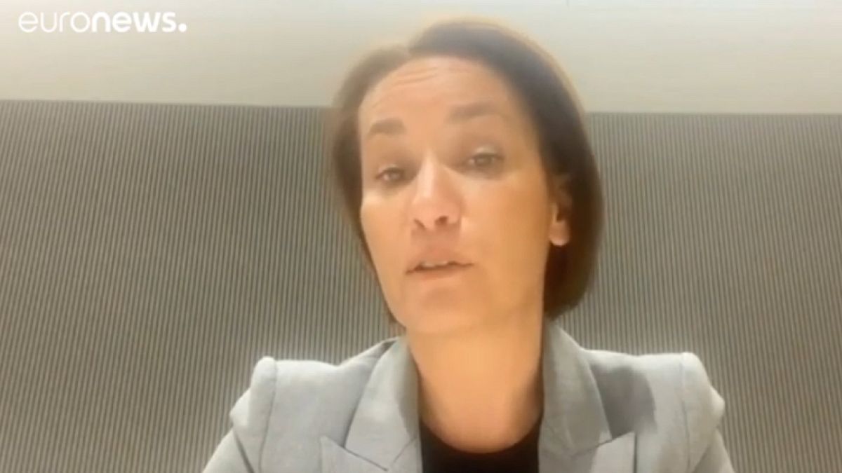 La ejecutiva de AstraZeneca Iskra Reic durante su entrevista con euronews