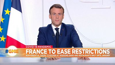 French president Emmanuel Macron announces easing of restrictions