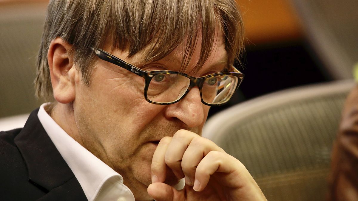 Former Belgian PM, Guy Verhofstadt, in the European Parliament, Brussels, in October