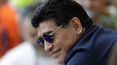 Diego Maradona bei der WM 2018