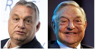 Orbán Viktor magyar miniszterelnök és Soros György üzletember
