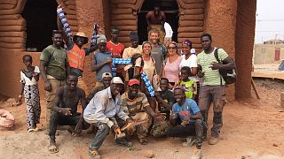 Leila Meroue  Co-Founder of UK charity 'Let's build my school' with locals in Senegal.