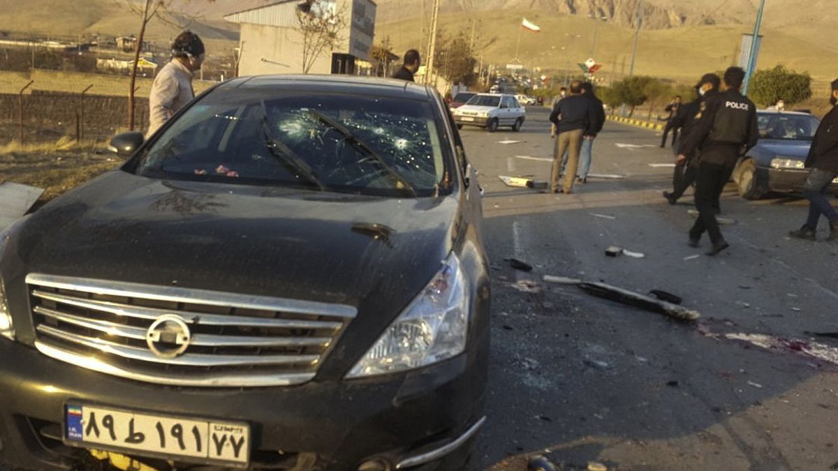 The scene where Mohsen Fakhrizadeh was killed in Absard, east of the capital Tehran, on Friday