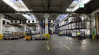 Centro de envíos de medicamentos de Lufthansa Cargo en Frankfurt, Alemania