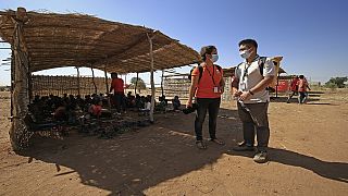 Tigray children resume learning in makeshift classes in Sudan refugee camp
