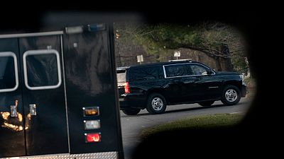  موكب الرئيس المنتخب جو بايدن في طريقه إلى مستشفى جراحة العظام في ديلاوير.