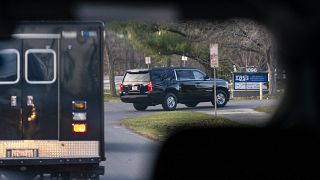 A motorcade with President-elect Joe Biden aboard arrives at Delaware Orthopaedic Specialists to see a doctor, Sunday, Nov. 29, 2020