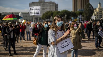 Manifestación en Madrid para pedir más medios para la sanidad pública