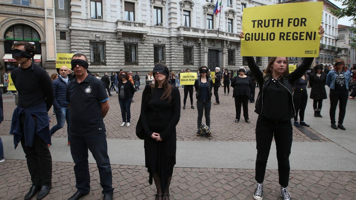 مظاهرات سابقة طالبت بكشف الحقيقة في قضية ريجيني
