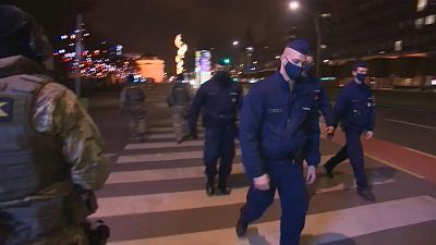 Patrullas de policía en Budapest