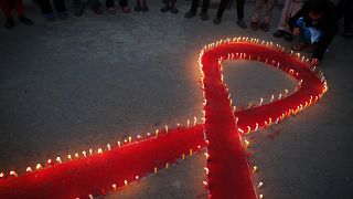 Una foto del World AIDS Day a Kathmandu nel 2016