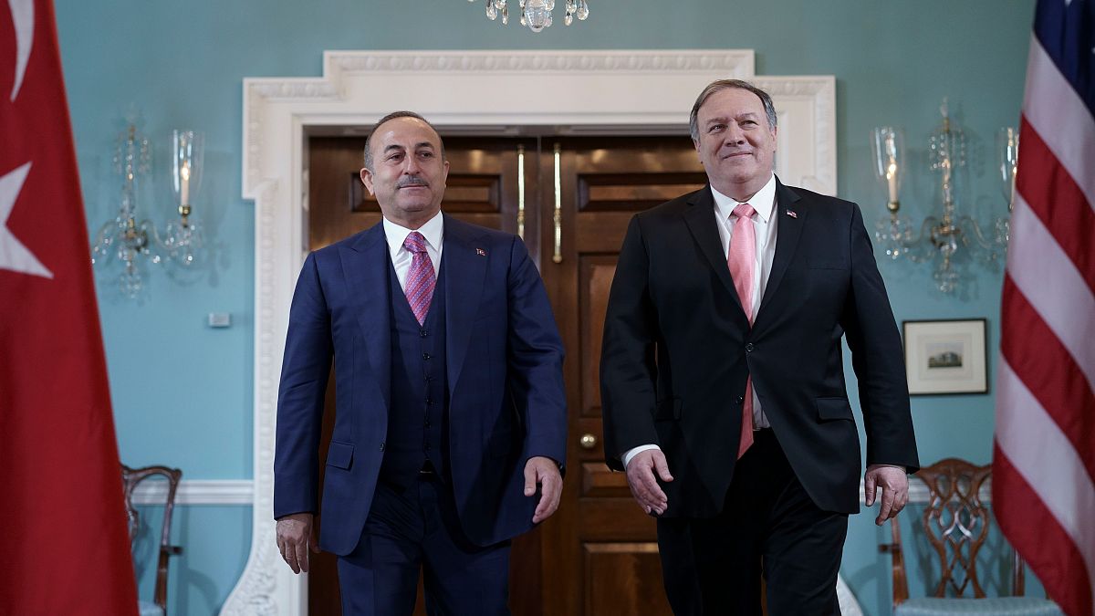 US Secretary of State Mike Pompeo and Turkish Foreign Minister Mevlut Cavusoglu