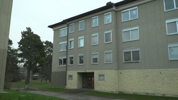 Stockholm's Haninge suburb outside the house where a mother reportedly locked her son up for 28 years, leaving him undernourished and with almost no teeth