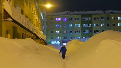 Nieva en Siberia
