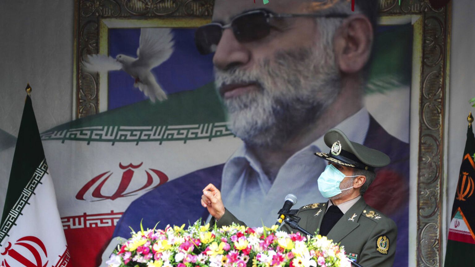 Mohsen Fakhrizadeh's funeral ceremony Monday, Nov. 30, 2020.