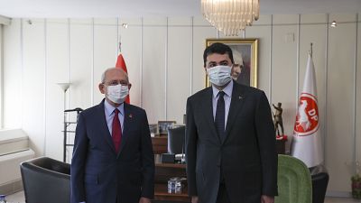 CHP Lideri Kılıçdaroğlu'ndan Demokrat Parti'ye ziyaret
