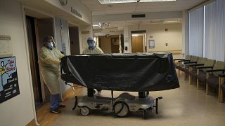 La dépouille d'un patient mort du Covid-19, dans l'hôpital St. Jude (Californie, USA), le 07/07/2020