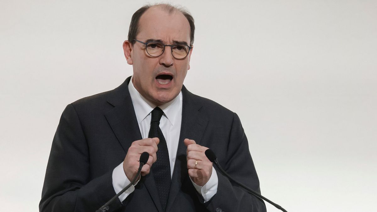 French Prime Minister Jean Castex speaks during a press conference on easing of Covid-19 restrictions in France Thursday, Nov. 26, 2020 in Paris.