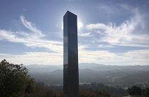 The monolith was erected on the Pine Mountain trail in an Atascadero park, California