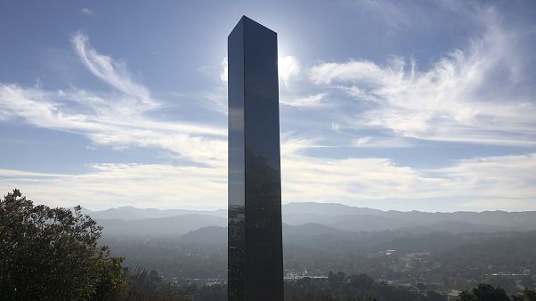The monolith was erected on the Pine Mountain trail in an Atascadero park, California