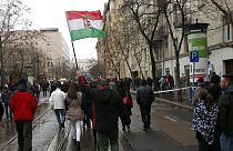 Archivo. Partidarios de Viktor Orbán y el partido Fidesz durante la campaña a las elecciones europeas