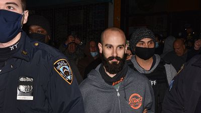 Mac's Public House co-owner Danny Presti being arrested on December 1 after continuing to serve customers