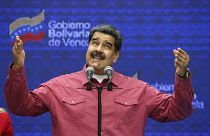 Nicolás Maduro, tras votar este domingo en las elecciones legislativas