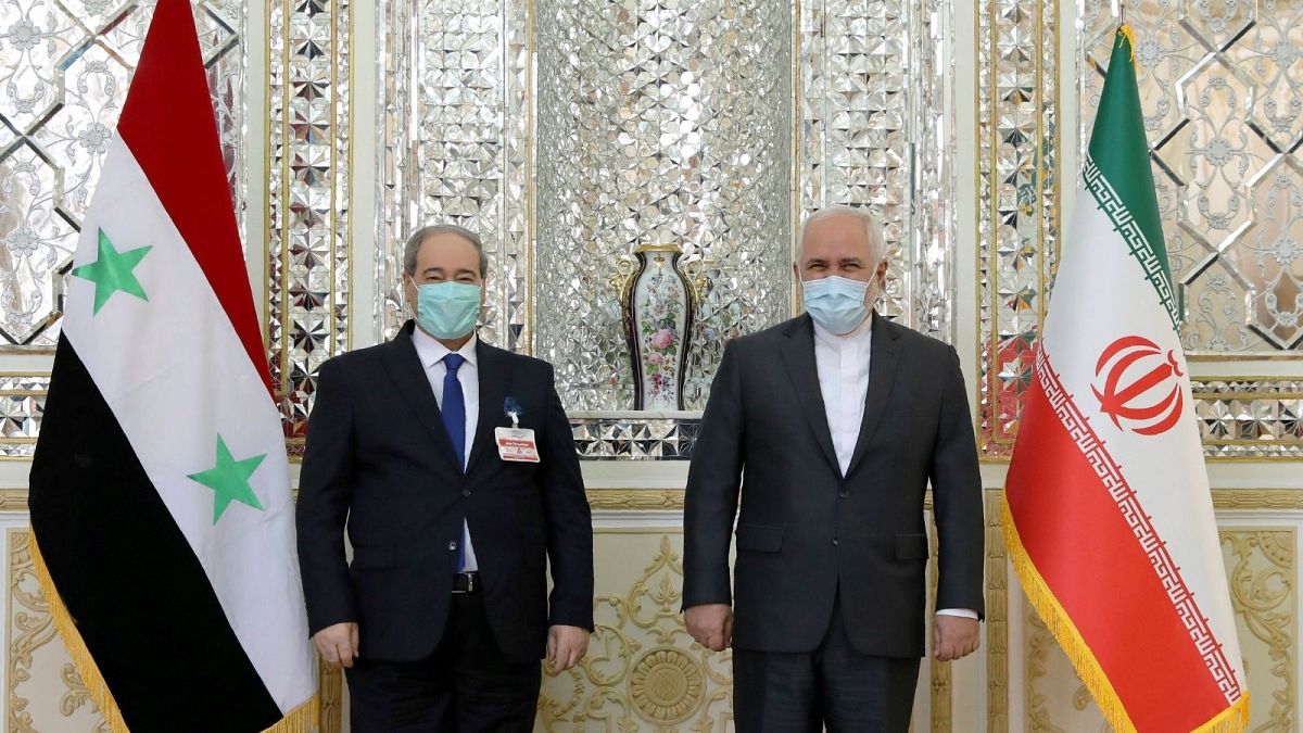 ظریف و مقداد، وزرای خارجه ایران و سوریه