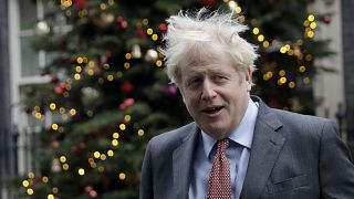 British Prime Minister Boris Johnson leaves 10 Downing Street in London, Tuesday, Dec. 8, 2020.