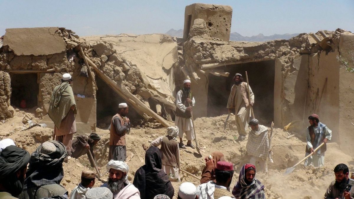 تخریب منازل غیرنظامیان افغان در حملات هوایی (عکس از آرشیو)