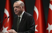 Turkey's President Recep Tayyip Erdogan speaks following a cabinet meeting in Ankara, Turkey.