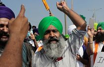 تجمع اعتراضی کشاورزان هندی 