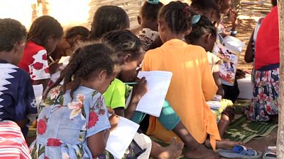 Школьные занятия в лагере для эфиопских беженцев в Судане
