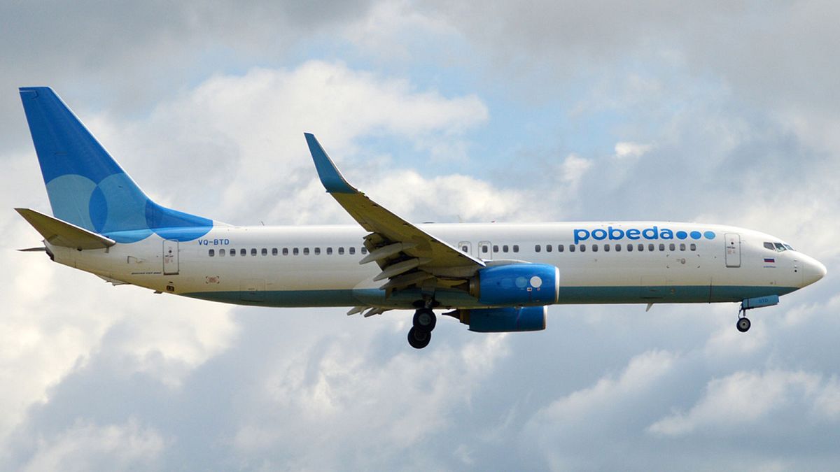 Archives : un Boeing 737-800 de Pobeda, le 30 août 2015 à l'Aéroport international de Vnoukovo près de Moscou