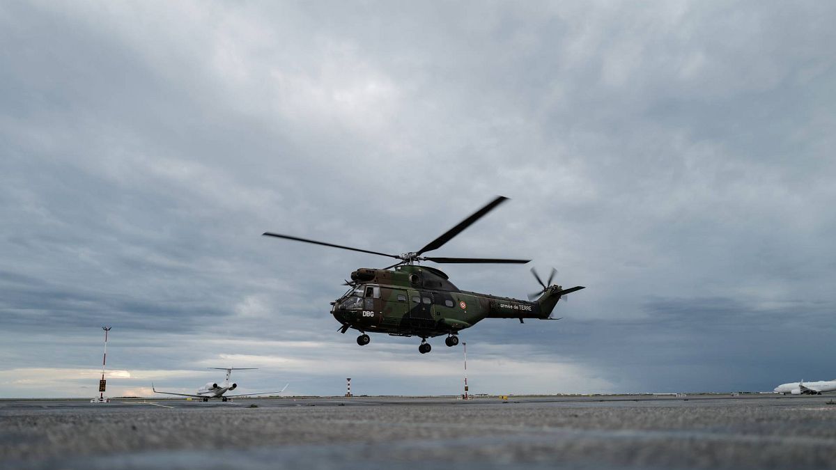Fransa'da bir kurtarma helikopteri 