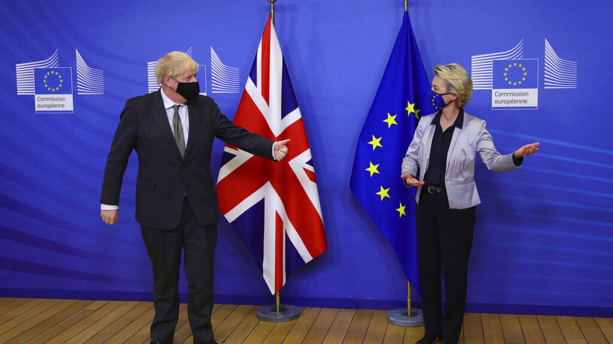 UK Prime Minister Boris Johnson and European Commission president Ursula von der Leyen
