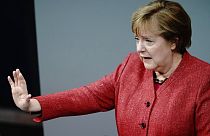 German Chancellor Angela Merkel speaks during the general debate on the federal budget in the Bundestag in Berlin, Germany