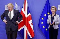 Boris Johnson and Ursual von der Leyen meet in Brussels on Wednesday 9th December