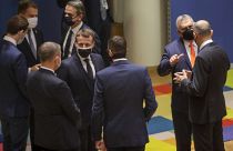 Les dirigeants de l'UE réunis lors d'un sommet européen à Bruxelles le 10 décembre 2020