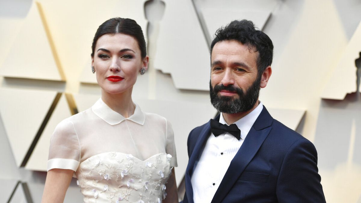 Marta Nieto y Rodrigo Sorogoyen llegan a la gala de los premios Óscar, el domingo 24 de febrero de 2019, en el Teatro Dolby en Los Ángeles.