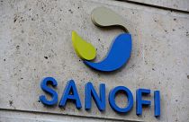The logo of French drug maker Sanofi is pictured at the company's headquarters, in Paris, Monday, Nov. 30, 2020.