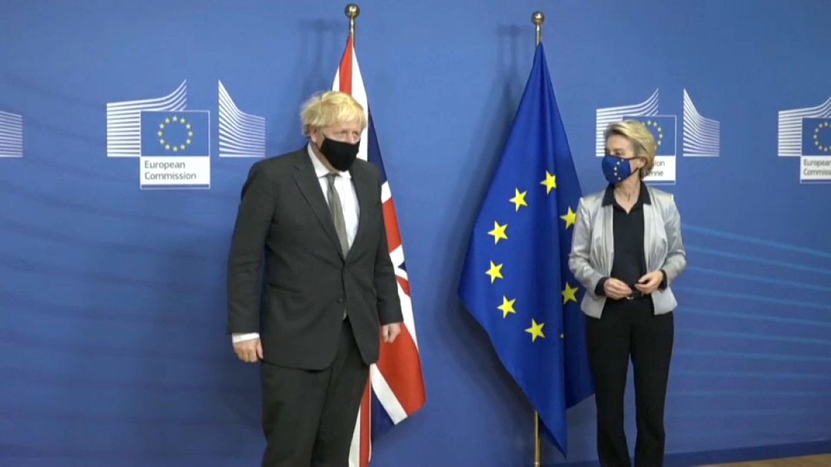 Boris Johnson et Ursula Von der Leyen à Bruxelles