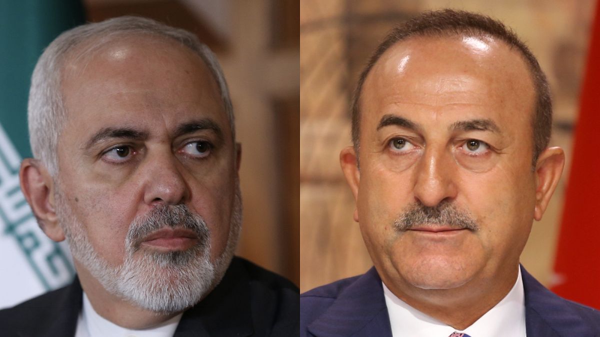 İran Dışişleri Bakanı Zarif ile Türkiye Dışişleri Bakanı Çavuşoğlu