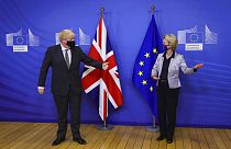 Boris Johnson et Ursula Von der Leyen