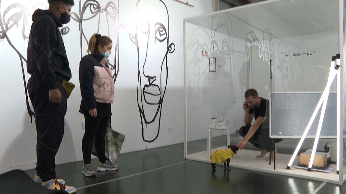 Protest auf 4 m²: Künstler lebt freiwillig 10 Tage im Glaskasten
