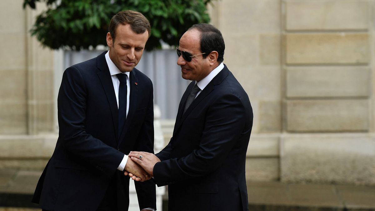Fransa Cumhurbaşkanı Emmanuel Macron ile Mısır Cumhurbaşkanı Abdülfettah el-Sisi (Arşiv)